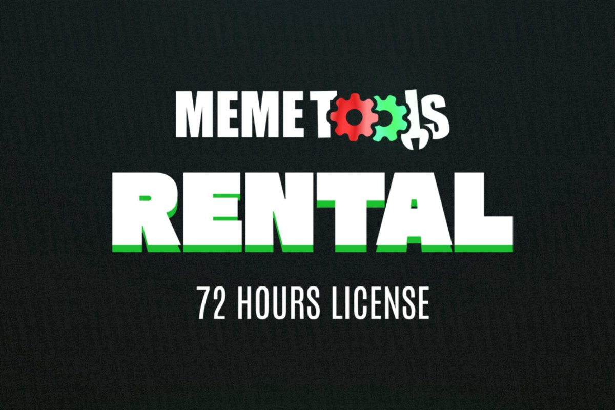 Rental License Just 2 SOL  Limited Offer

Website : MemesTools.net
Discord : discord.com/invite/FVk6CpR…
Telegram : t.me/memestools