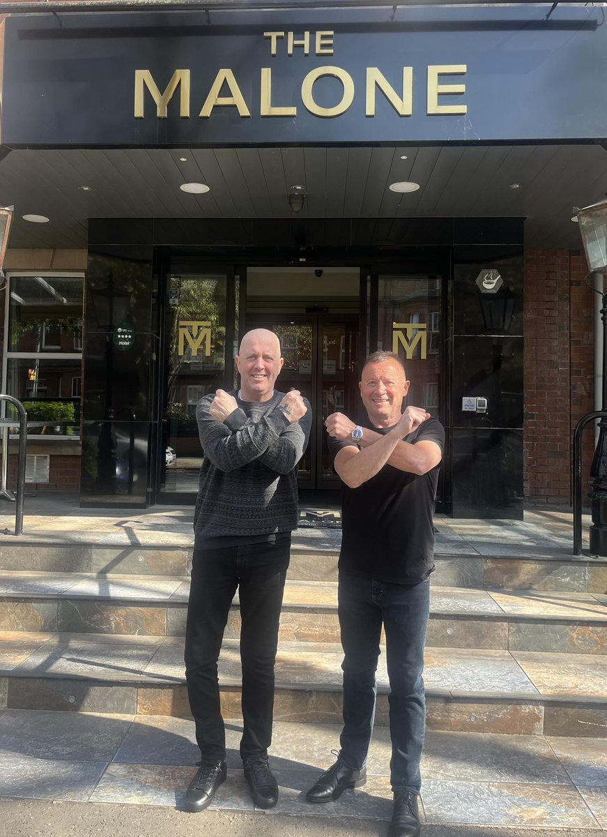 E13Events's tweet photo. @BelfastHammers we have arrived with the boys @mark7ward and @JulianDicks3050 and are ready for a great day and night with one or two pints of the black stuff ⚒ https://t.co/CfBIKy1lXM