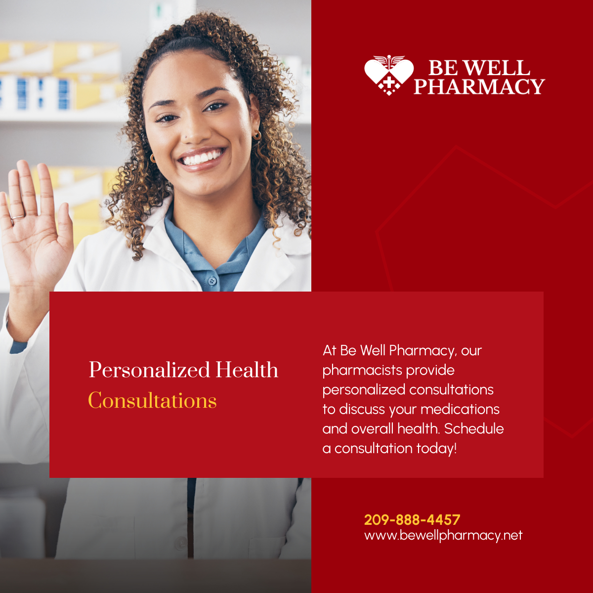BeWellPhar95's tweet photo. Get expert advice on your medications and health from our knowledgeable pharmacists. Book your personalized consultation now. 

#StocktonCA #Pharmacy #HealthConsultations https://t.co/OWIiHfSSEd
