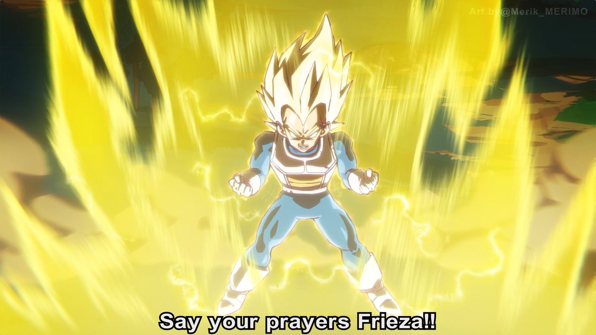 Merik_MERIMO's tweet photo. what-if #vegeta turned ssj on namek? https://t.co/fB532uWsYO