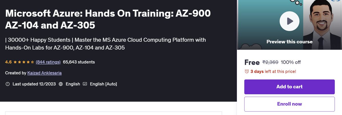 techyoutbe's tweet image. Microsoft Azure: Hands On Training: AZ-900 AZ-104 and AZ-305 🔥🔥
Register for free.