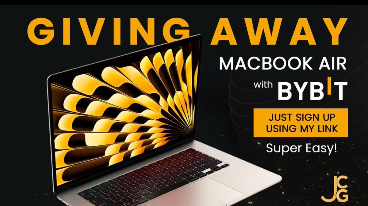Jamyies's tweet photo. GIVEAWAY ALERT! 🚨 

I’m giving away a BRAND NEW MacBook Air!

How to Enter:
1.Sign up on Bybit using my link https://t.co/neWACqOgQ2
(KYC required).
2.Make your first deposit.
3.Follow @jamyies and @Bybit_Official on X.
4.Tag 3 friends below on X!

Winner announced next week!

Good luck!
#Giveaway #Bybit #WinBig