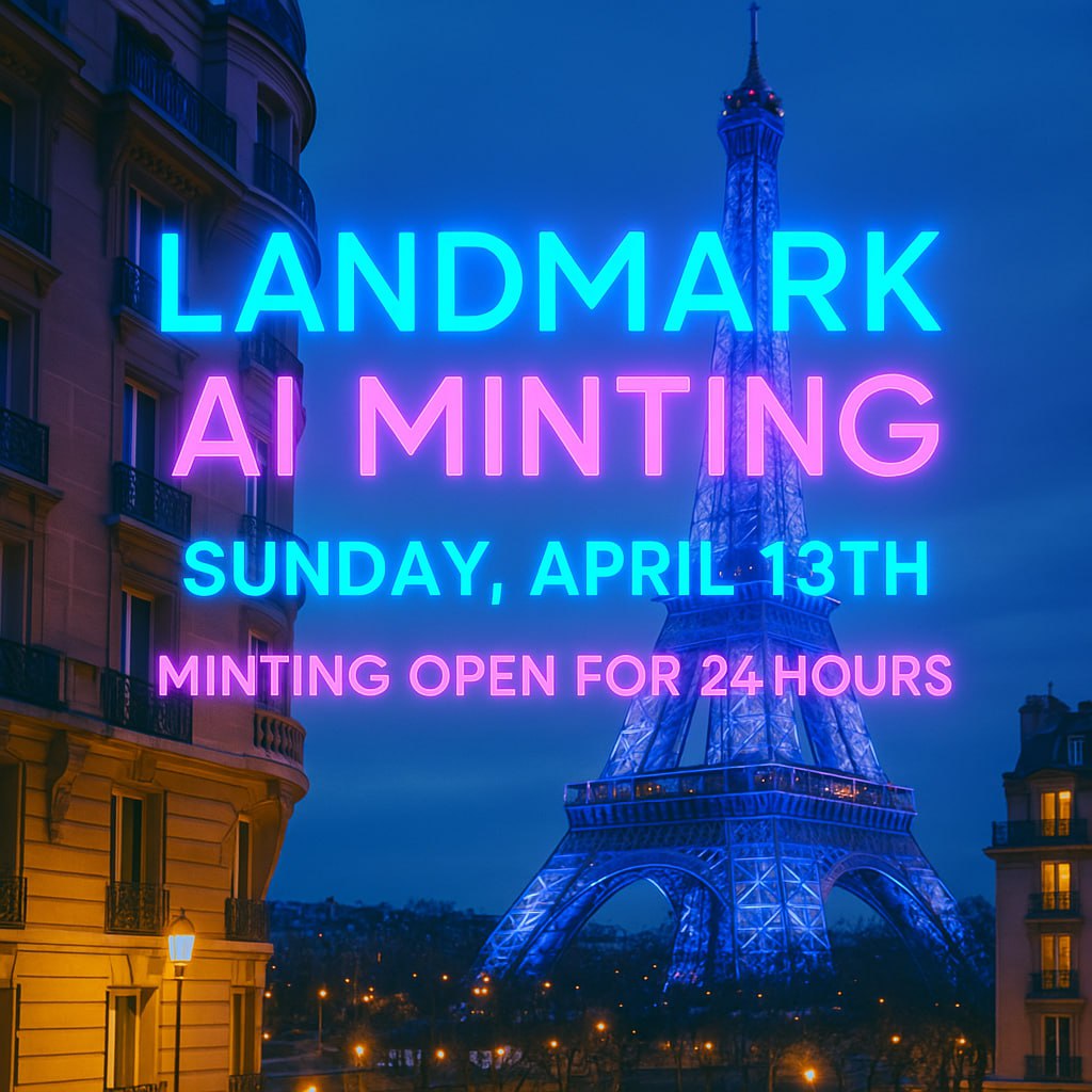 PropyKeys's tweet photo. โจ LANDMARK AI PARIS โจ
This Sunday, Landmark AI unlocks a one day mint in the heart of Paris. Timeless cafรฉs, secret alleys, and rooftops that echo with history. ๐๏ธ
Pick your spot. ๐ซ๐ก
The most iconic mint of the year is almost here.
#LandmarkAI #PropyKeys https://t.co/3ze4rNsIfa