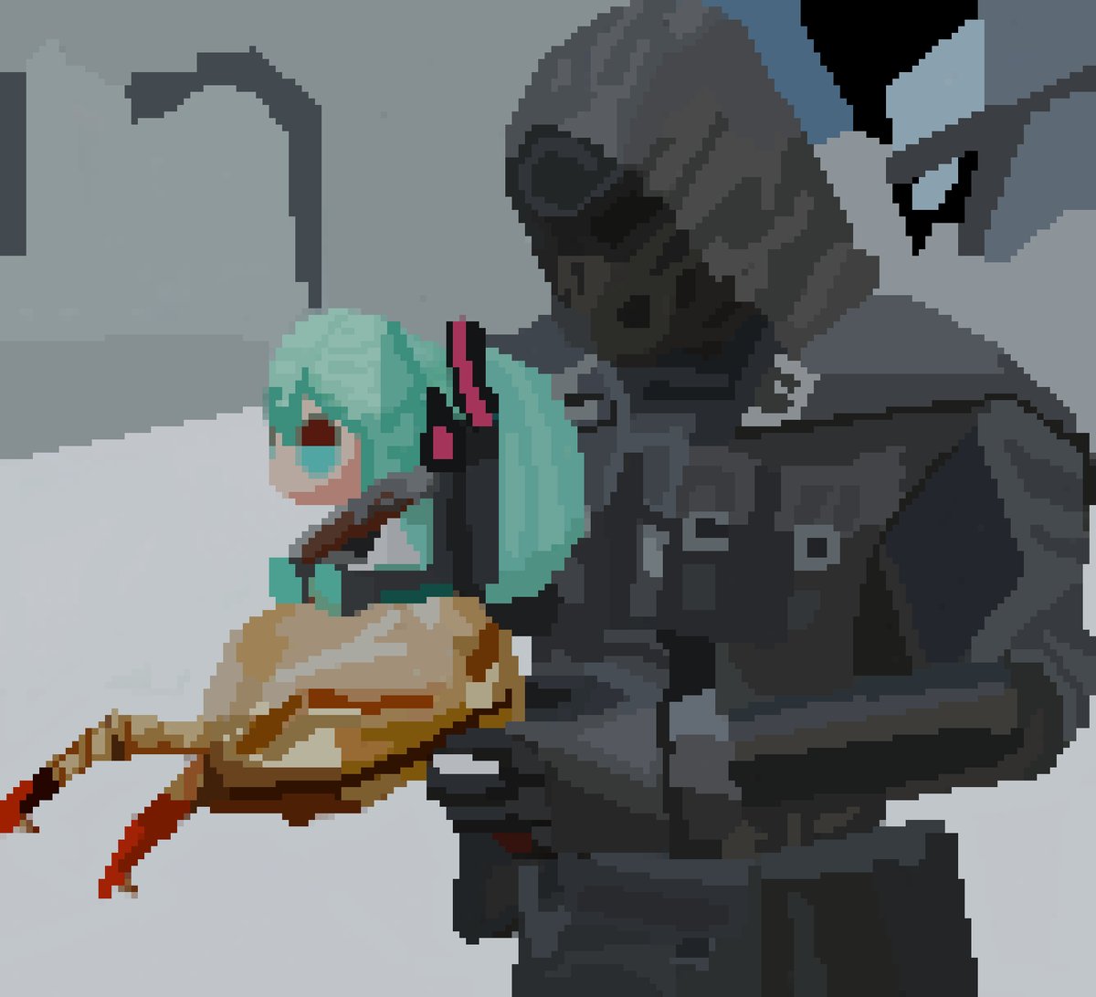 17Mattguy's tweet image. Here’s a Miku jockey (🩵s and 🔁s are always appreciated) #artmoots