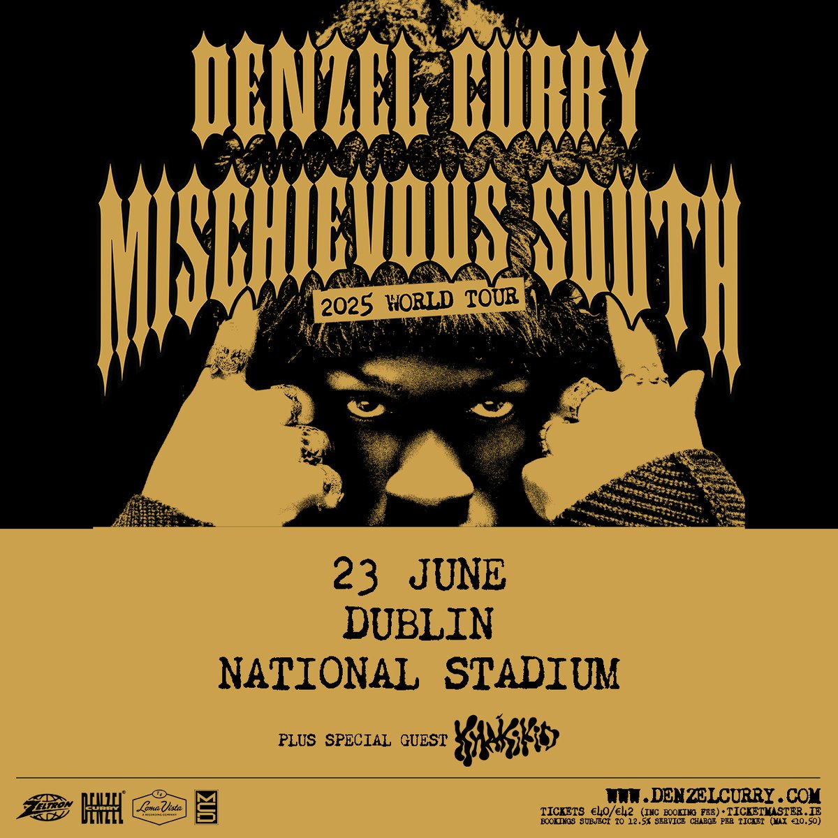 Ticketmaster Ireland (@ticketmasterire) on Twitter photo ๐๏ธ <a href="/denzelcurry/">Denzel Curry</a> will be joined by special guest <a href="/KhakiKid/">KhakiKid</a> at <a href="/NationalStad/">National Stadium</a>, Dublin on 23 June 2025.
๐ซ Tickets on sale now bit.ly/4jw1YV6 ๐๏ธ <a href="/denzelcurry/">Denzel Curry</a> will be joined by special guest <a href="/KhakiKid/">KhakiKid</a> at <a href="/NationalStad/">National Stadium</a>, Dublin on 23 June 2025.
๐ซ Tickets on sale now bit.ly/4jw1YV6