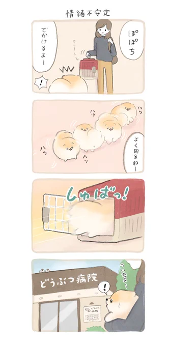 『病院』꒰ ՞•ﻌ•՞ ꒱
#春のマンガ祭り #ふわふわポメのぽぽち 