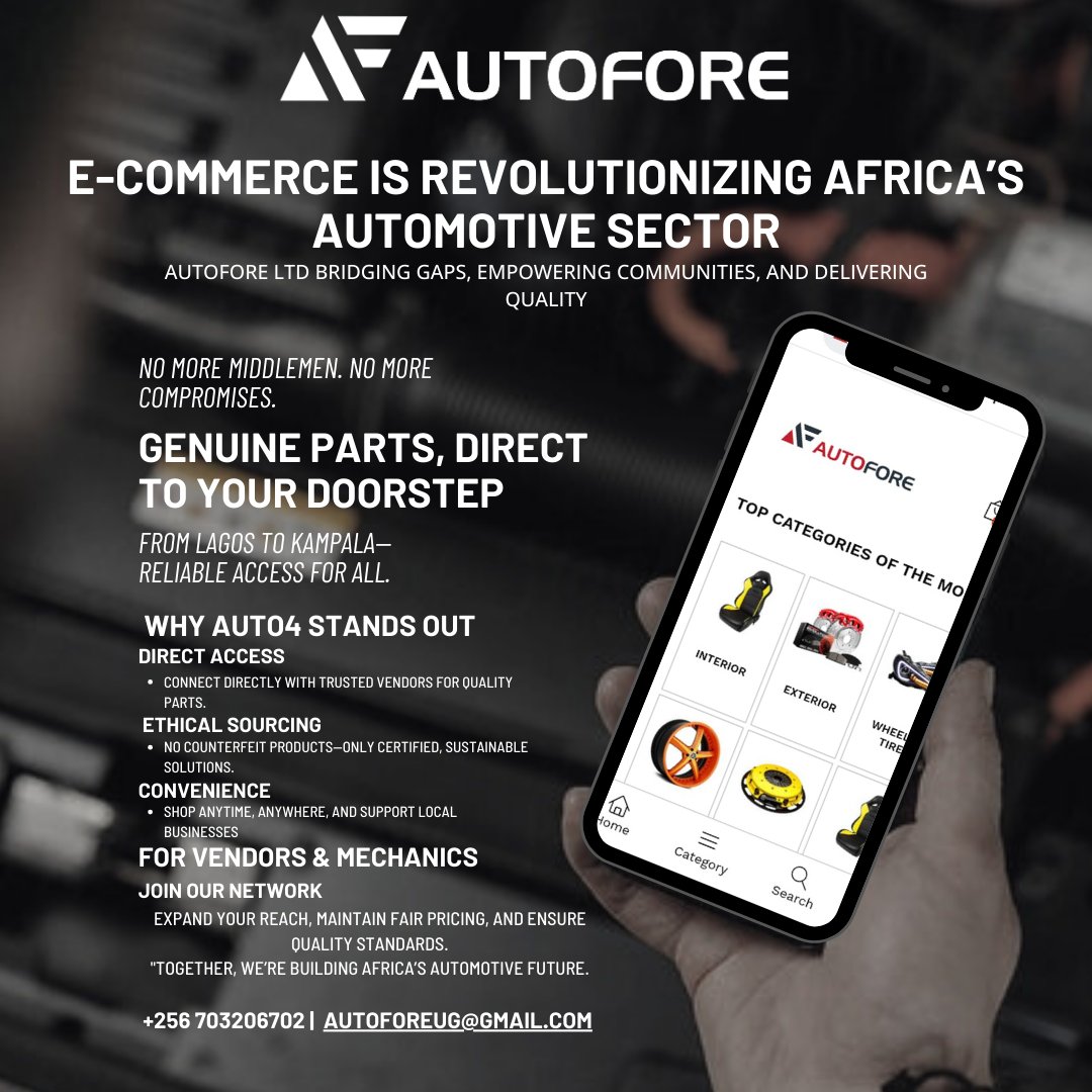 AutoforeUg's tweet image. ⏱️ Your time matters.
AutoFore connects you with quick, trusted car services—so you can drive stress-free.
🔧 Find. Book. Drive.
#AutoFore #CarCareUG #DriveSmart