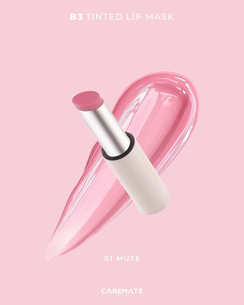 B3 TINTED LIP MASK 
01 MUTE 💖

เปิดตัวลิปสีแรกในเซ็ต B3 Tinted Lip Mask จากแคร์เมท
กับสีชมพูอ่อนๆ เอาใจสาย Natural Look

สี MUTE สื่อถึงความรักที่เงียบสงบ แต่ลึกซึ้ง
และเต็มไปด้วยความจริงใจ

ลิปตัวนี้อุดมไปด้วยส่วนผสมที่ให้ความชุ่มชื้นสูง แต่ไม่หนักริมฝีปาก
ทั้งวิตามิน B3