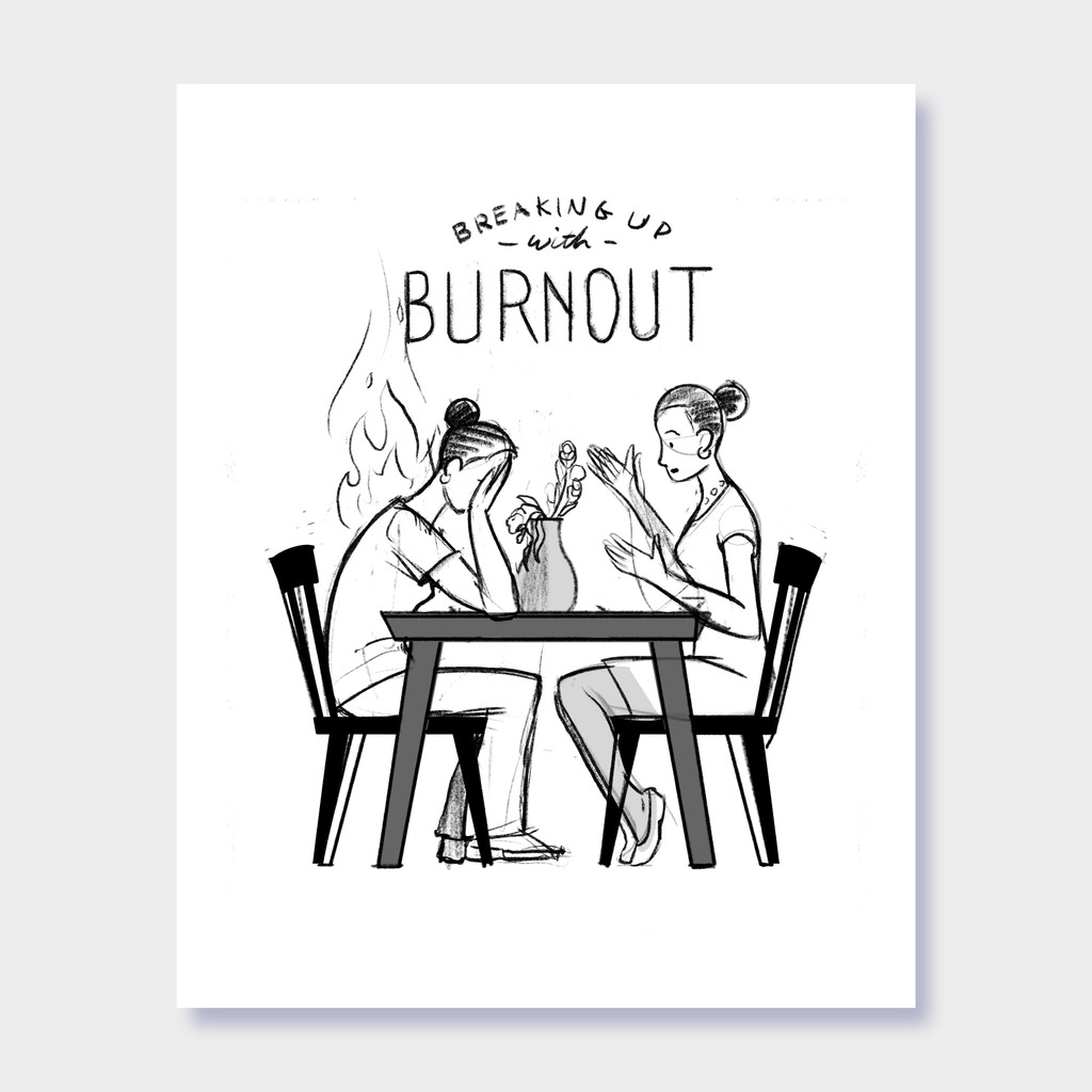 A peek at Ben Lueders' illustration process for a recent cover design for Children's Nebraska's WeThrive magazine entitled: Breaking Up With Burnout.

#illustration #editorial #magazine #graphicdesign #design #sketch #draw #conceptsketch #process