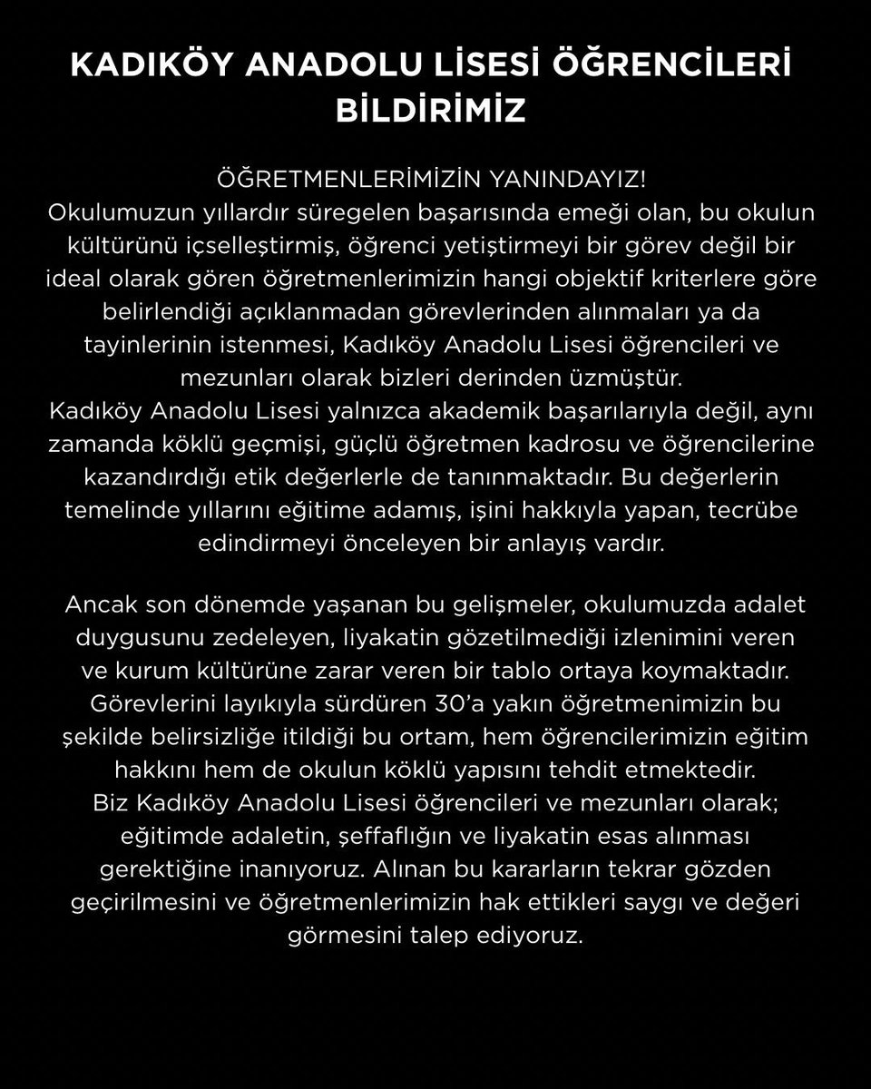 inat_dergi's tweet photo. Lise biat etmez!

📍Kadıköy Anadolu Lisesi
📍İstanbul Atatürk Fen Lisesi
📍İzmir Atatürk Lisesi
📍Ankara Atatürk Lisesi
📍Kartal Anadolu Lisesi
📍Adile Mermerci Anadolu Lisesi
📍Turhan Tayan Anadolu Lisesi https://t.co/m0cFdDyzQj
