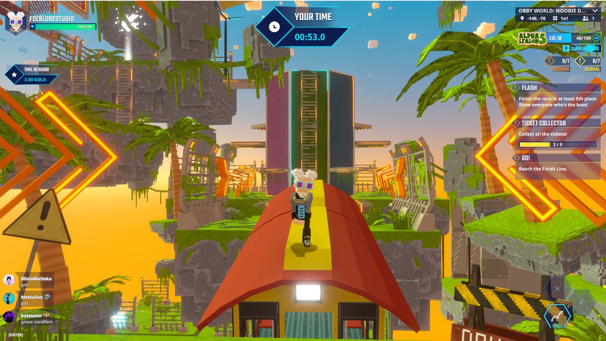 Who wants to race me in Obby World? <a href="/TheSandboxGame/">The Sandbox</a> 🏃‍♂️💨 🏁 tsbga.me/TheSandbox #AlphaSeason5