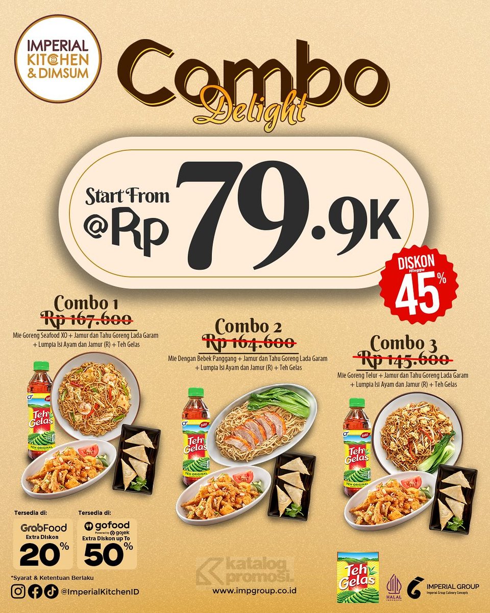 katalogpromosi's tweet image. ✨ Makan enak &amp;amp; hemat makin gampang bareng Promo Combo Delight dari Imperial Kitchen &amp;amp; Dimsum! Mulai 79K udah dapet menu lengkap 😍

Pesan via GrabFood/GoFood sekarang! 👇
katalogpromosi.com/promo-imperial…

#PromoImperial #ComboDelight #DimsumTime #PromoMakan