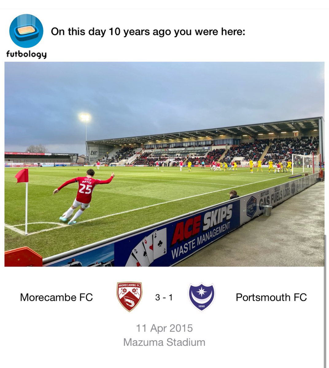 MasonLemon's tweet photo. Visualisation of what being a Pompey fan is like. Only 5 years apart. https://t.co/PtZe1Oh9FO