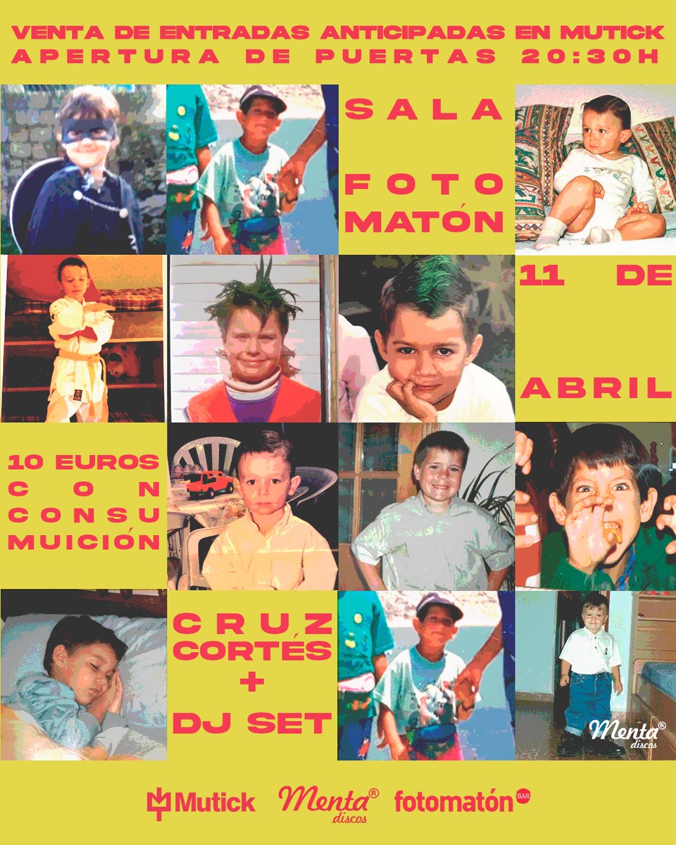 HOY, 
CRUZ CORTES en Madrid (lLive + DJ set)
<a href="/dementadiscos/">Discos de Menta®</a> 
🎟️ <a href="/Mutick_com/">Mutick</a> 
mutick.com/e/entradas-cru…