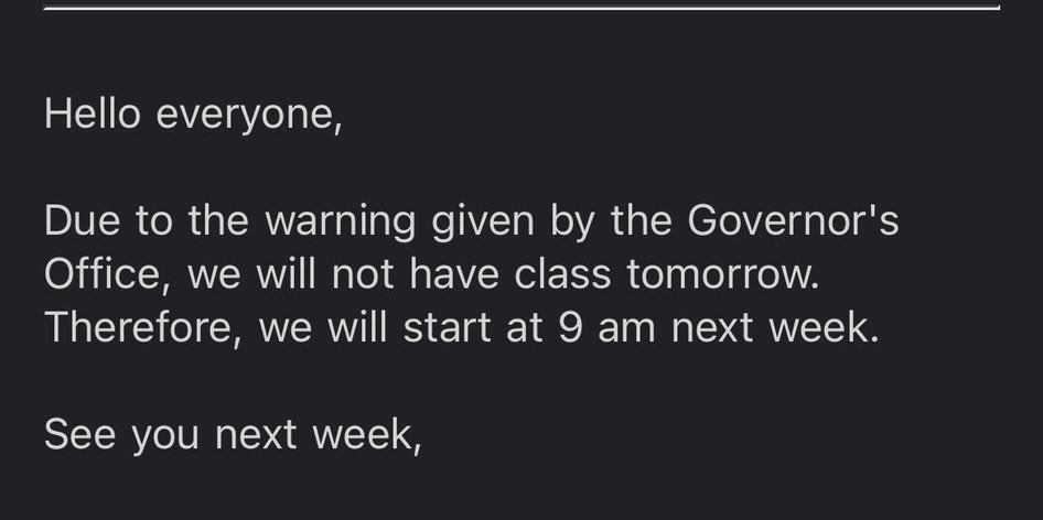 Sunum olan dersimden, çok fena nezleyken ve memleket bu haldeyken çok doğru bi karar hocam thankss