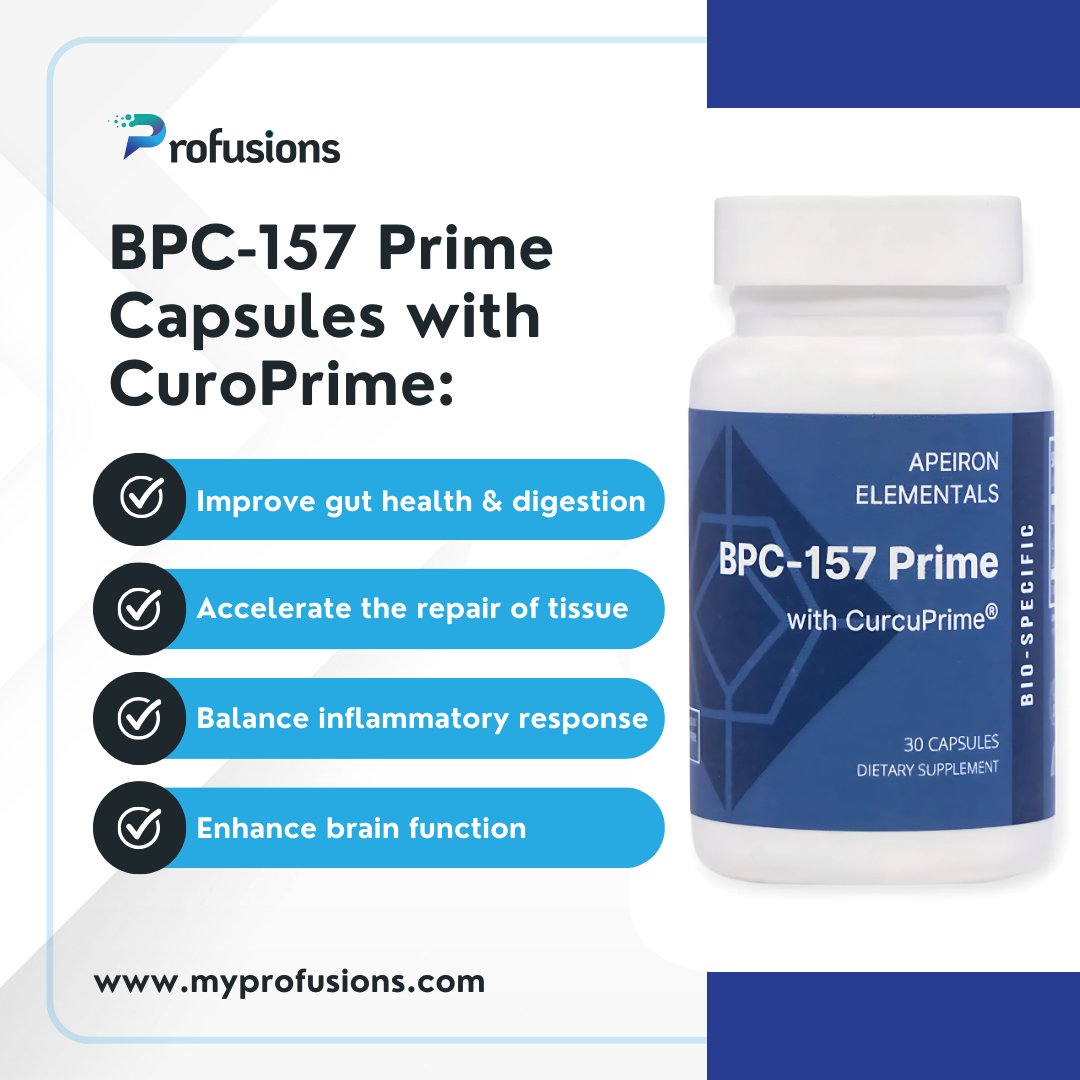 MyProfusions's tweet photo. Support your body from the inside out with BPC-157 Prime Capsules with CurcuPrime® 💊
💰 Price: $70.00
🛒 Shop now at 👉 https://t.co/2cc1DmZyt5

#BPC157 #BPC157Capsules #PeptideTherapy #GutHealth #InflammationSupport #BrainHealth #TissueRepair #CurcuPrime #WellnessUSA https://t.co/oP8qm1wVJs