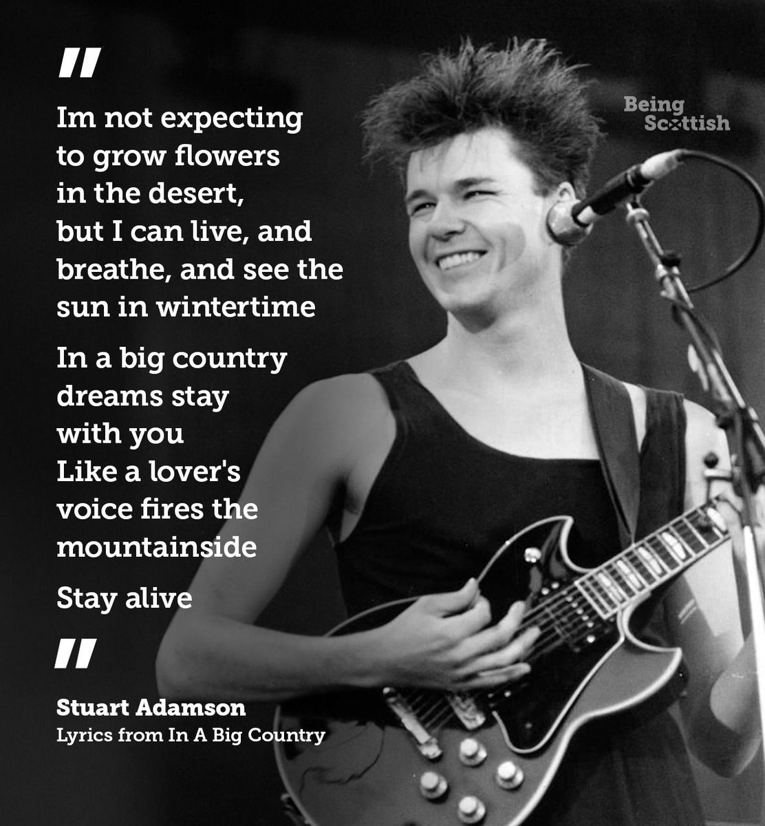 BeingScots's tweet image. On this day in 1958: Scottish musician, singer and co-founder of Big Country, Stuart Adamson was born. Gone but not forgotten.