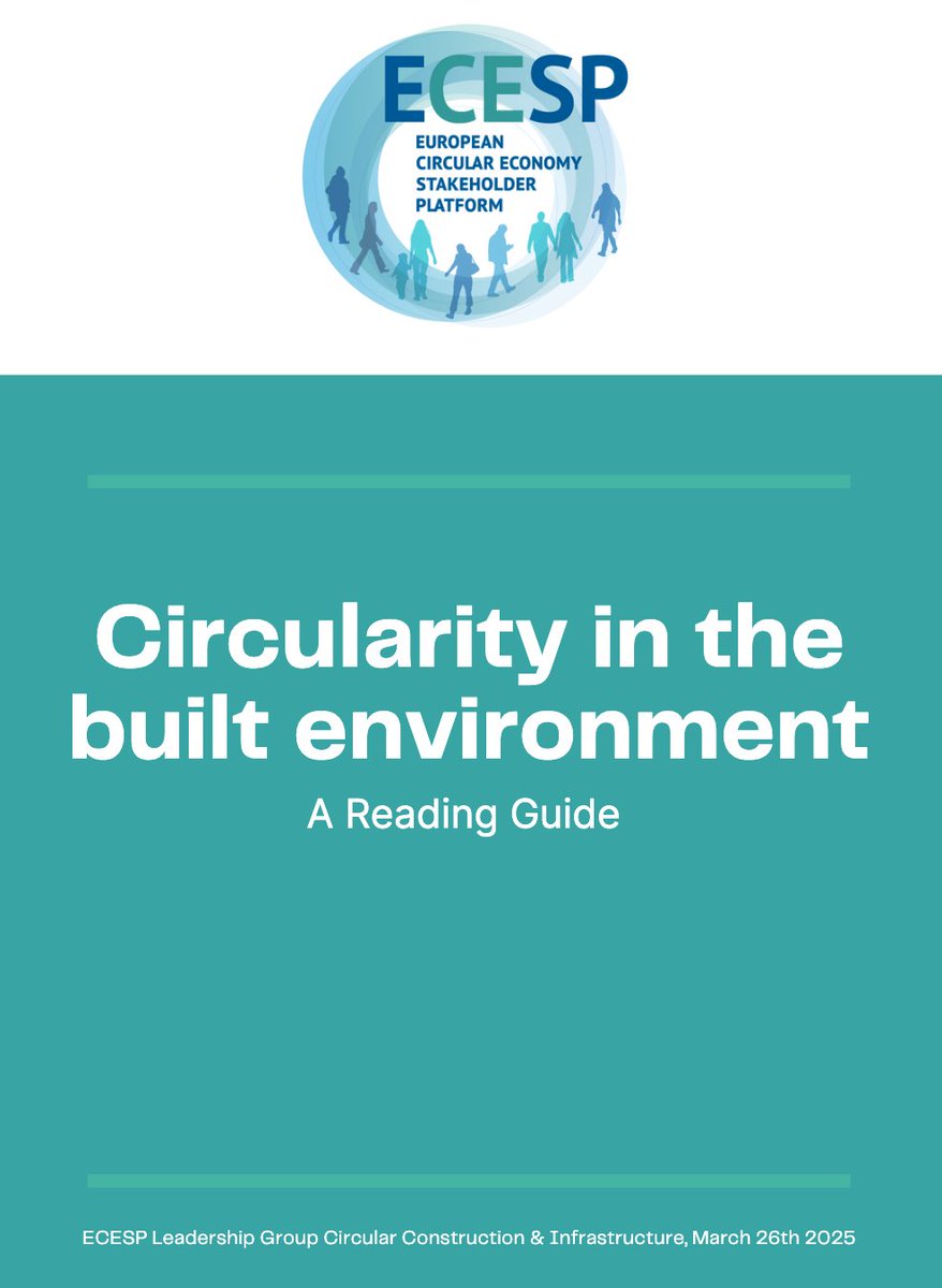 ReincarnateEU's tweet photo. 🌍 How can we "navigate" the #CircularBuiltEnvironment?
On 26 March, #ECESP 's Leadership Group on the Circular Built Environment held an #EUCircularTalk to present a curated reading guide + key insights from top publications on #circularconstruction.
👉 https://t.co/uKNBPOpDVn https://t.co/IwrD4WdmiH