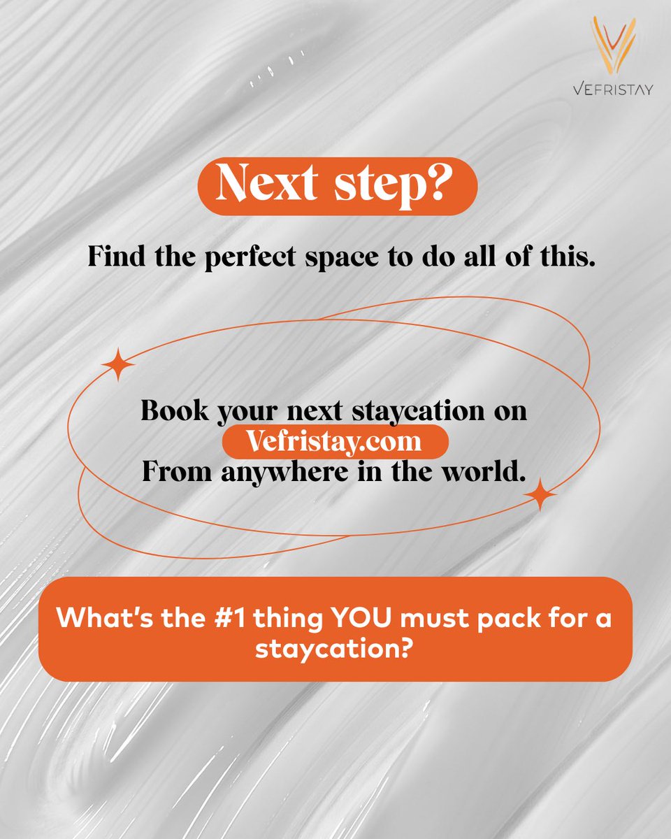 theVefristay's tweet image. Staycation packing 101: Don’t forget your charger, comfy fits &amp;amp; a good playlist. 

What’s your #1 must-have?
#vefristay #realestateinNigeria #shortletsinNigeria #Abujashortlets #staycation