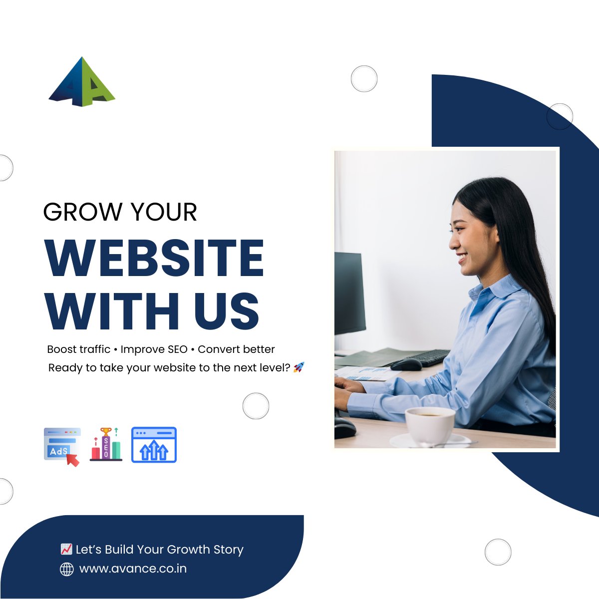 Avance_Adcomm's tweet photo. Grow your website with better SEO, more traffic &amp; higher conversions 🚀
Let Avance Adcomm level up your digital game!
📞 9810305625 / 9810305626
🌐 https://t.co/FBvBqkZKIS
#WebsiteGrowth #SEOExperts #DigitalMarketing #AvanceAdcomm #WebDev #OnlineSuccess #GIFTNIFTY https://t.co/9wizOpWacB