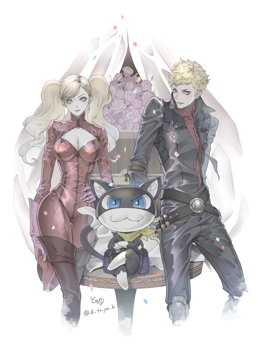 d_to_yu_b's tweet image. #ペルソナ5 　高巻杏　坂本竜司　モルガナ　#Persona5
