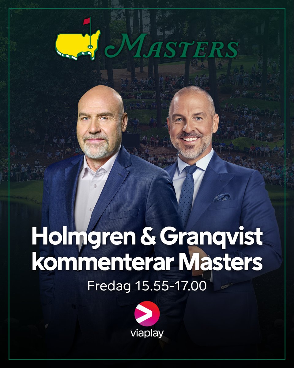 Titta här! Aprilskämtet som blir verklighet – Niklas Holmgren kommenterar The Masters tillsammans med Erik Granqvist 🙌⛳

📺 Ni följer duon på en extra feed på Viaplay, mellan 15.55 och 17.00