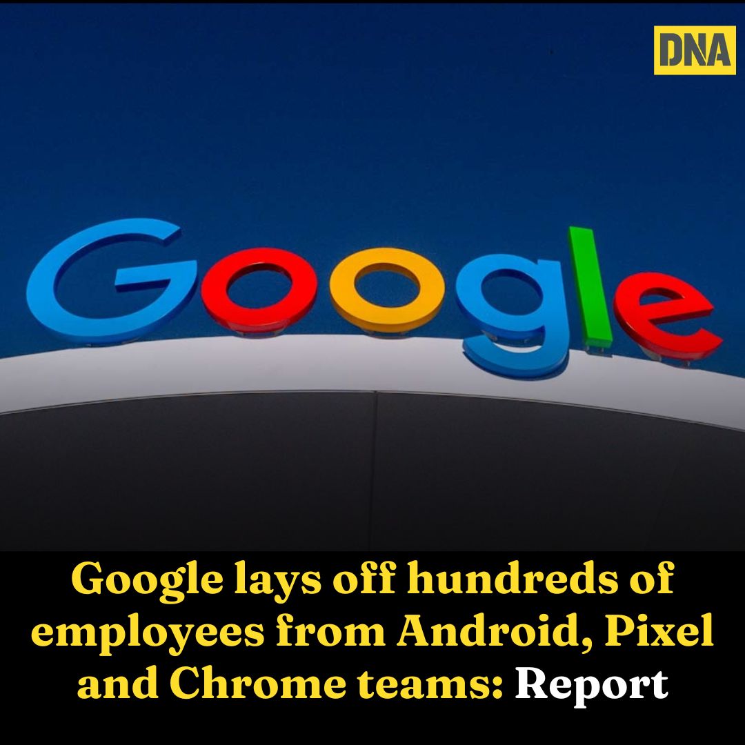 dna's tweet photo. Google has laid off hundreds of employees from its Platforms and Devices unit, according to a report.
Read Here: https://t.co/n6zdBZdAPS
#DNAUpdates | #Google | #GoogleLayoffs https://t.co/35VqqzZsW7