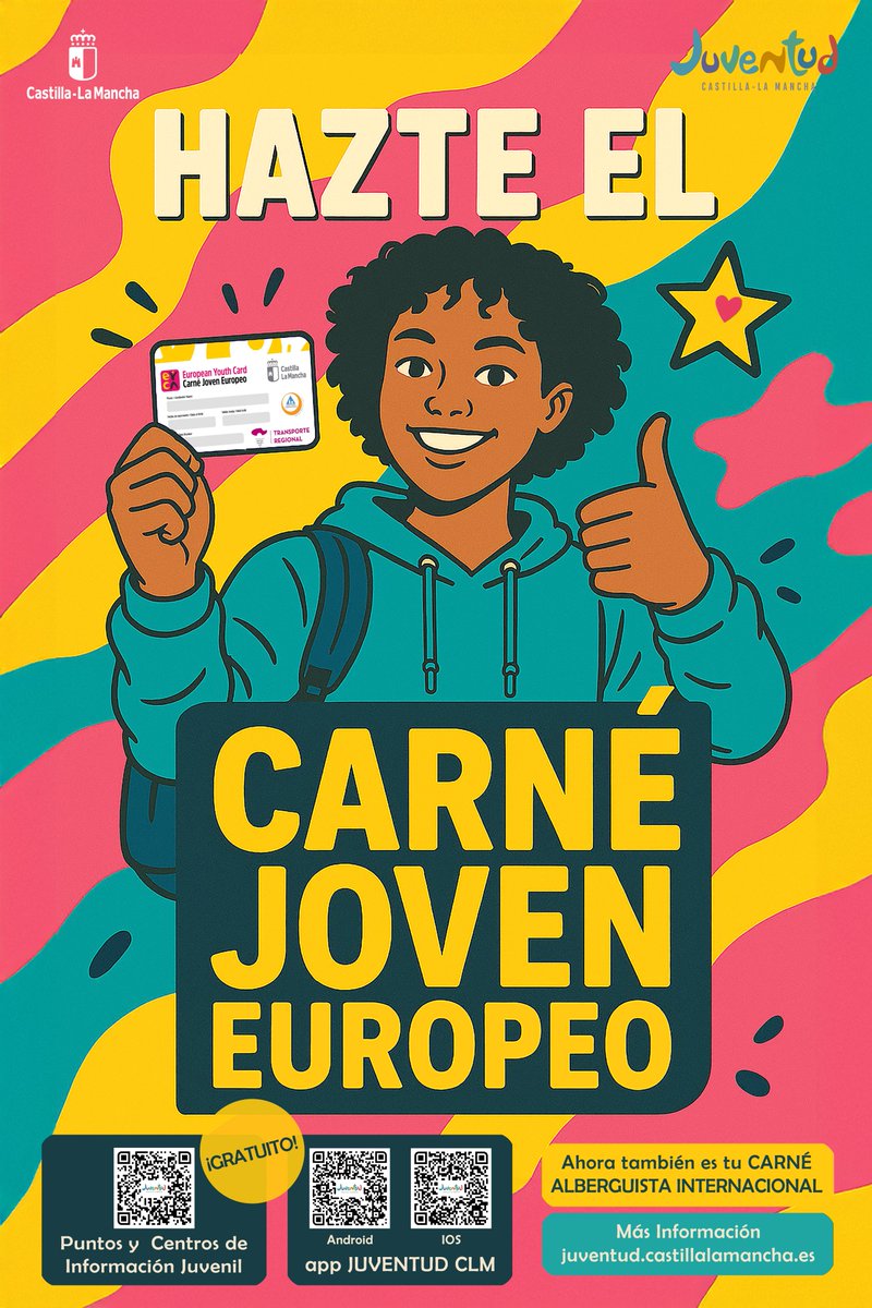 infojuvenil_GU's tweet photo. Ahora con el carné joven europeo también obtendrás tu carnet de alberguista internacional! 
https://t.co/YwUwFm97i1 https://t.co/JzcbRj25H9
