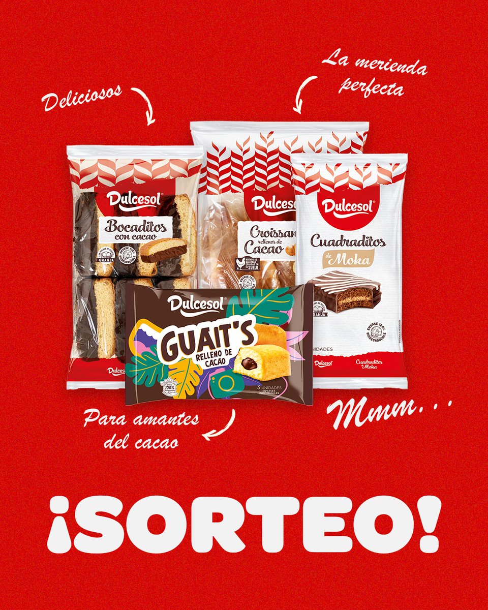#Sorteo #Dulcesol 🤩 Participa hasta el 21 de abril y gana un lote de productos de nuestra marca #Dulcesol. Habrá 5 ganadores.
👉 Sigue a <a href="/vickyfoods/">Vicky Foods</a>
😃 Dale a 'Me gusta' y haz RT
😍 Menciona a 2 amigos con los que lo compartirías.
BBLL: bit.ly/3AHkw0S