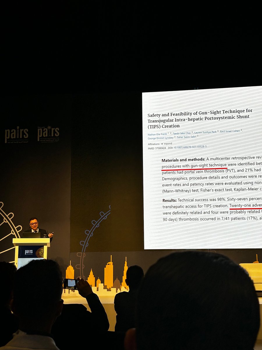 Humbled to see a lot of our work from Georgetown cited by world leaders in interventional radiology at #PAIRS2025 
—  a strong reminder of just how important and impactful research can be <a href="/pairsmedia/">PAIRS</a> <a href="/Georgetown_IR/">Medstar Georgetown IR</a>