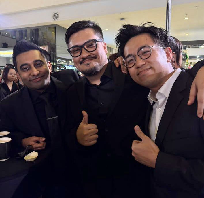 The Real Blood Brothers behind the scenes. A picture of Me, the great Abhilash Chandra and the amazing Nicholas Chin. We went through blood, sweat and tears to bring “Blood Brothers-Bara Naga” to all Malaysians🇲🇾 Its not a perfect film, but its a start of great things to come 🙏
