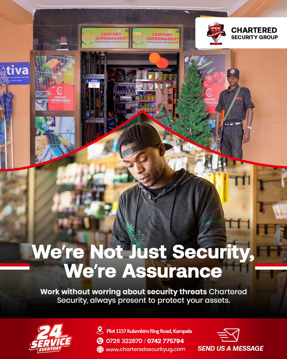 charteredSecGrp's tweet photo. 🔒 Always present to protect your assets. Trust #CharteredSecurityGroup for reliable security solutions. 24/7 service! ⏰ 

Contact us today! 
📞 0726 322870 / 0742 775794 
🌐 https://t.co/s3497UfOxM

#ReliableSecurity #SecurityServices #BusinessSecurity #HomeSecurity https://t.co/7cXotG54bV