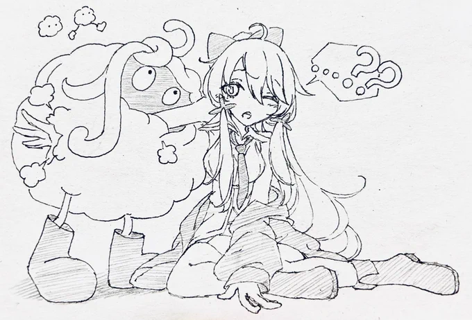 モンジャラちゃん中身見ーせて
#ねこのらくがき 