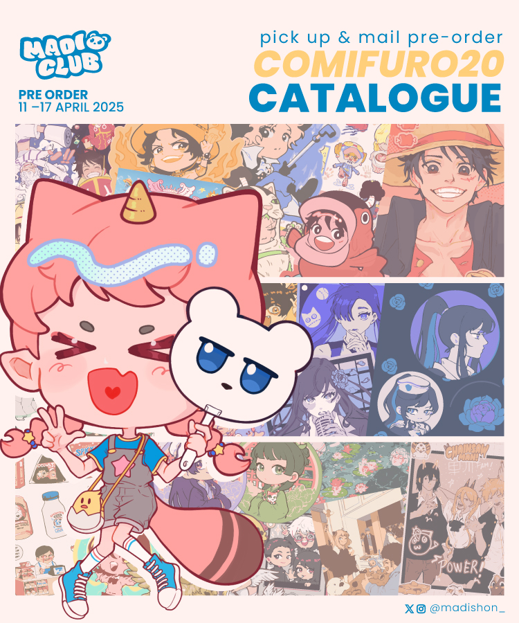 (share 💖)
MadiClub #CFXX Pre-order batch 2 (๑•̀ㅂ•́)و✧
🗓️11–17 April 2025
📬Pick-up (limited slot) & Mail order
🐣https://t.co/cPWONSnEDz
🏷️One Piece, Eve, Ado, Dandadan, Kusuriya, Dunme, JJK, etc
🌐DM for GO!
(1/2) more items below
#cfxxcatalogue #cf20 #cf20catalogue