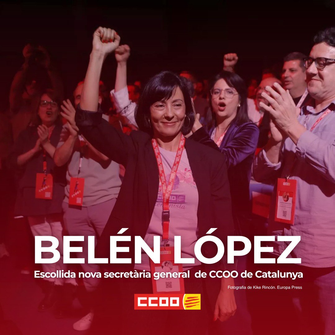 ccoocatalunya's tweet image. Belén López Sánchez, nova secretària general de CCOO de Catalunya.