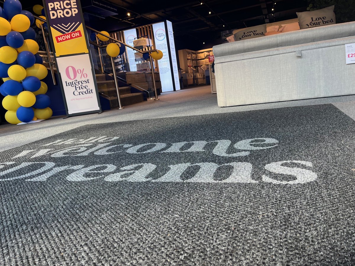 HeckmondwikeFB's tweet photo. Exciting news! Dreams' East Sheen now has our custom logo mat that boosts brand identity.
Discover more: ๐ https://t.co/xmPF0qD6H3
#StoreTransformation #FirstImpression https://t.co/nPWZK8BKlD