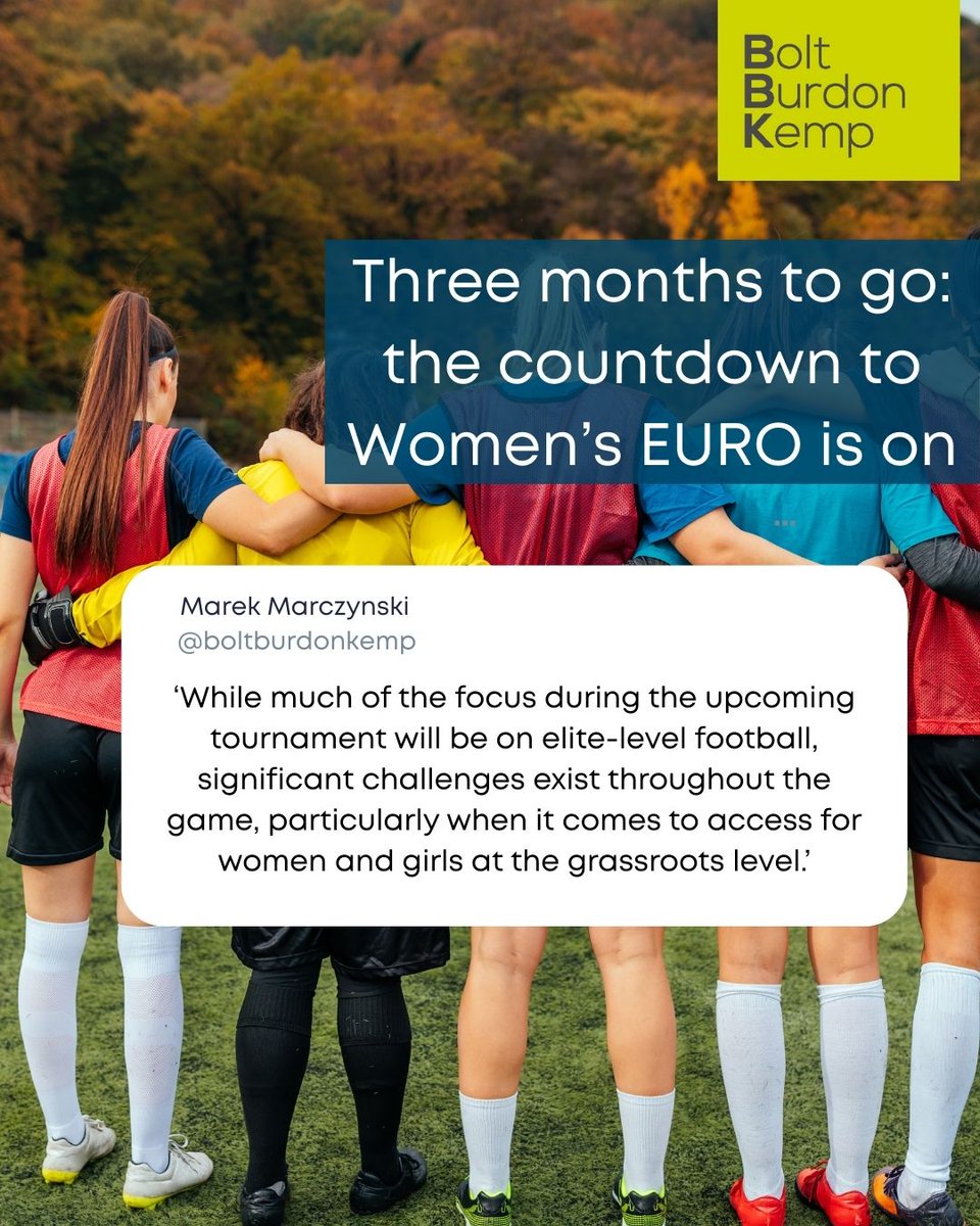 Bolt Burdon Kemp (@boltburdonkemp) on Twitter photo With just three months to go until UEFA Women’s Euro 2025 kicks off, excitement is building but the sport continues to be overshadowed by systemic problems. <a href="/MarekMarczynski/">Marek Marczynski</a> from our <a href="/BBK_Abuse_Team/">BBK Abuse Team</a> writes about the issues in women's football here:
tinyurl.com/3wnuvcch With just three months to go until UEFA Women’s Euro 2025 kicks off, excitement is building but the sport continues to be overshadowed by systemic problems. <a href="/MarekMarczynski/">Marek Marczynski</a> from our <a href="/BBK_Abuse_Team/">BBK Abuse Team</a> writes about the issues in women's football here:
tinyurl.com/3wnuvcch