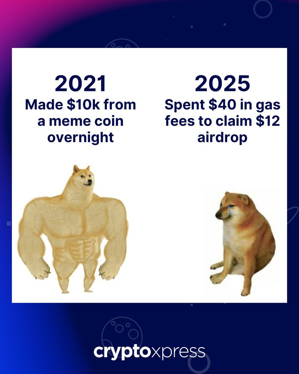 crypto_xpress's tweet photo. Some things age like fine wine. Others… like gas fees.
At CryptoXpress, we keep things simple — no drama, just seamless crypto travel, trading, and shopping.
#CryptoXpress https://t.co/ofVjUkU1Uz