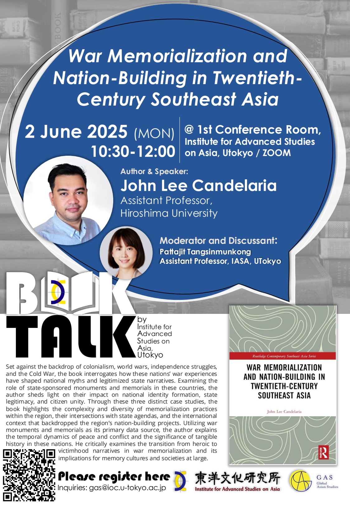 東洋文化研究所 Institute for Advanced Studies on Asia on X 東洋文化研究所 Institute for Advanced Studies on Asia on X