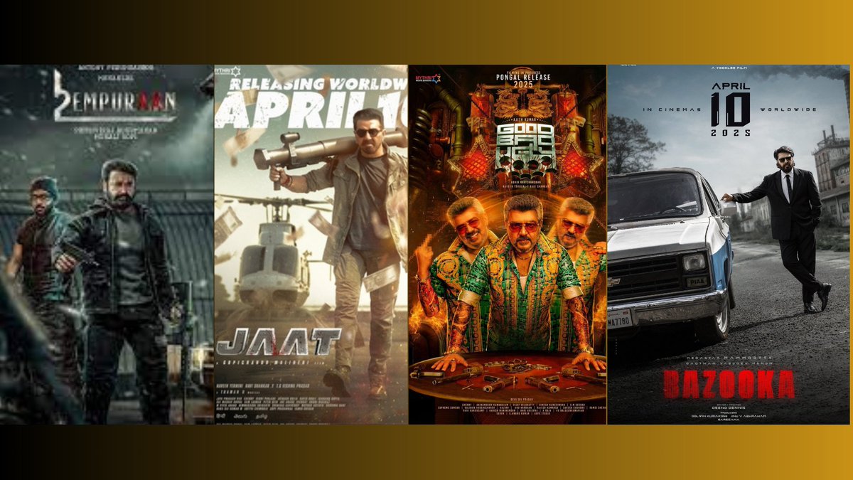 From Saturday 12.04.2025:
#BAZOOKAOOKA (MAL) 10:45am, 1:40pm, 7:20pm &amp; 10:20pm
#GoodBadUgly UGLY (TAM) 4:40pm &amp; 7:50pm &amp; 10:20pm
#l2empuran (MAL) 1:50pm
#JAAT (HIN) 11:00am &amp; 5:00pm

<a href="/VRFridayMatinee/">Friday Matinee</a> <a href="/CalicutUpdates/">Calicut Theatre Updates</a> <a href="/BreakingViews4u/">Breaking Movies</a>