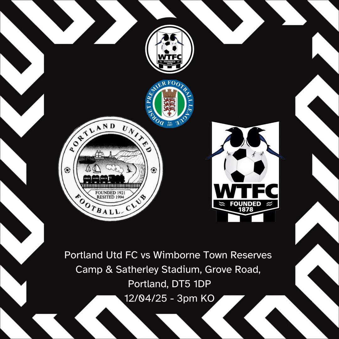 Wimborne Town FC Reserves (@wtfcres1878) on Twitter photo TOMORROW:
Is the last game of the 24/25 Dorset Premier League season for our young academy team vs <a href="/PortlandUnited/">Portland United FC</a>
π Portland Utd FC
β½οΈ <a href="/DPL_official/">Dorset Premier Football League</a>
ποΈ Camp & Satherley Stadium
πDT5 1DP
ποΈ12.04.2025
β°3pm KO
#upthemagpies π₯§ TOMORROW:
Is the last game of the 24/25 Dorset Premier League season for our young academy team vs <a href="/PortlandUnited/">Portland United FC</a>
π Portland Utd FC
β½οΈ <a href="/DPL_official/">Dorset Premier Football League</a>
ποΈ Camp & Satherley Stadium
πDT5 1DP
ποΈ12.04.2025
β°3pm KO
#upthemagpies π₯§