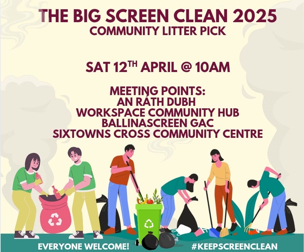 St. Mary's P.S. Draperstown (@stmarysbscreen) on Twitter photo The Big Spring Clean in action. In recent weeks, we have been litter picking in the local community. We are all set for the Big Screen Clean on Saturday 12th April. <a href="/Eco_SchoolsNI/">Eco-Schools</a> <a href="/ScreenEco/">Screen Eco-Schools</a> <a href="/MidUlster_DC/">Mid Ulster Council</a> The Big Spring Clean in action. In recent weeks, we have been litter picking in the local community. We are all set for the Big Screen Clean on Saturday 12th April. <a href="/Eco_SchoolsNI/">Eco-Schools</a> <a href="/ScreenEco/">Screen Eco-Schools</a> <a href="/MidUlster_DC/">Mid Ulster Council</a>