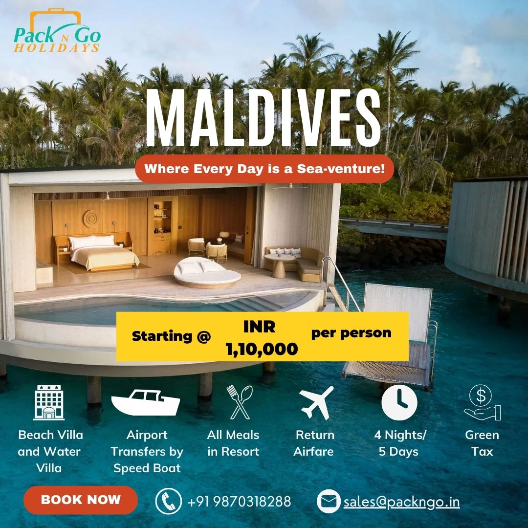 Maldives Package by Pack N Go Holidays

Duration
04 Nights / 05 Days

Book Now
Contact us @ 9870318288 or Whatsapp +917042519001

Stay Updated
WhatsApp Channel: whatsapp.com/channel/0029Va…

#PackNGo #Family #Honeymoon #Beachtime #Beaches #Maldives #SummerVacations #Kids