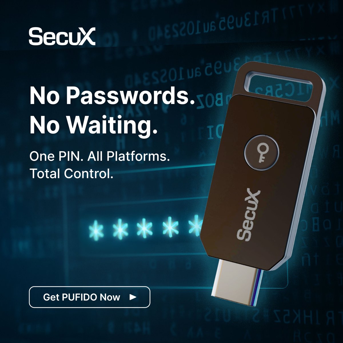 SecuXwallet's tweet image. Say goodbye to password anxiety.

PUFIDO by SecuX uses FIDO2 + PUF technology to replace passwords, SMS codes &amp;amp; account resets.

One PIN. All your platforms. Total control.

🛒 Buy Now: lihi.cc/ALGkJ
🇺🇸 FREE U.S. Shipping ends 4/13

#PUFido #PasswordlessLogin