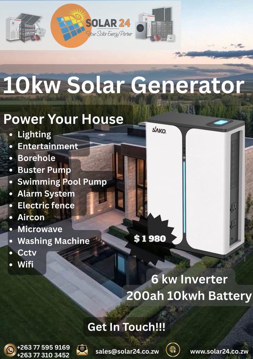 solar242's tweet photo. Our All-in-One Solar System! ☀️⚡

Tired of power cuts and messy installations? Introducing Solar 24’s All-in-One Solar System—a sleek, compact, and powerful solution designed for homes and businesses that need reliable, uninterrupted power. https://t.co/ak0yRt0ehC