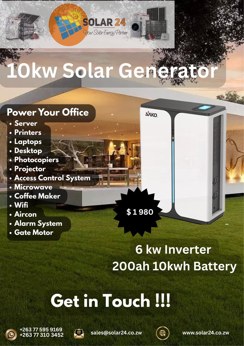 solar242's tweet photo. Our All-in-One Solar System! ☀️⚡

Tired of power cuts and messy installations? Introducing Solar 24’s All-in-One Solar System—a sleek, compact, and powerful solution designed for homes and businesses that need reliable, uninterrupted power. https://t.co/ak0yRt0ehC