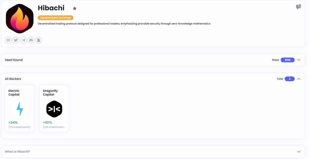🚀Potential Reward <a href="/hibachi_xyz/">Hibachi</a> 🚀

💵Raised $5M💵

<a href="/hibachi_xyz/">Hibachi</a>  Hibachi is a user-focused exchange platform that leverages zk technology to ensure provable integrity, transparency, and accountability in every transaction, setting a new standard for trustless and practical