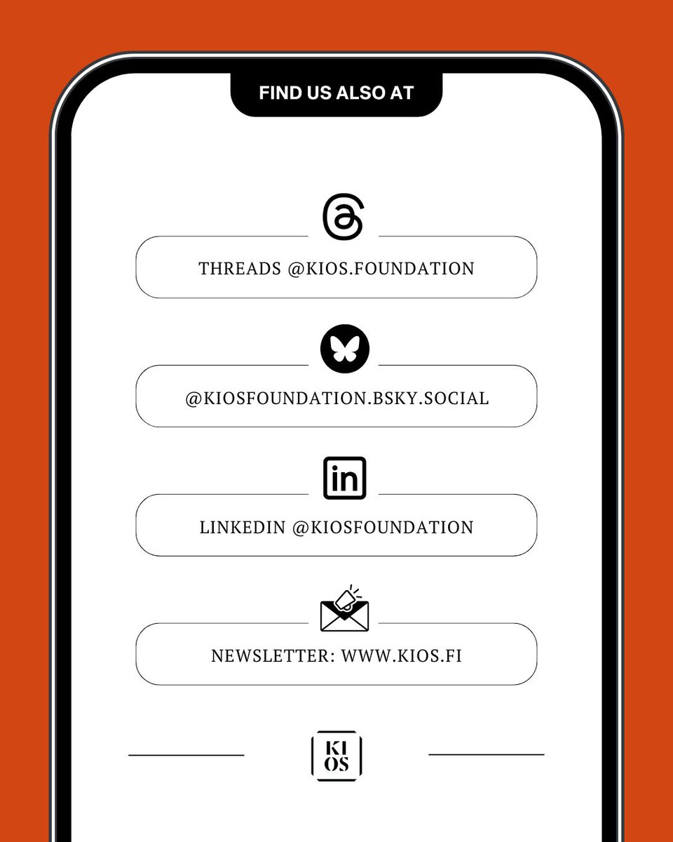 Are you rethinking your use of Facebook or X? Follow us on Threads, Bluesky or Linkedin! You can also stay updated by subscribing to our newsletter: kios.fi 

#HumanRights