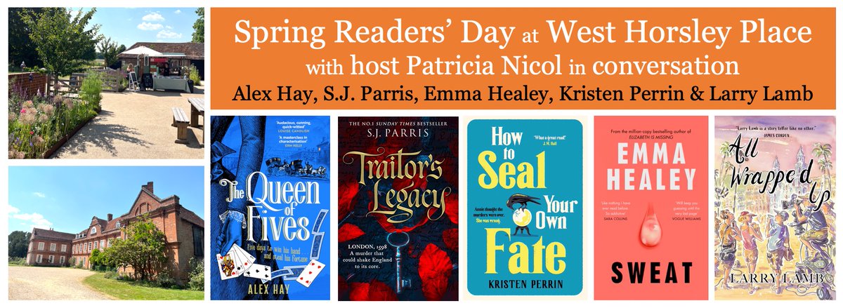 Guildford Book Festival (@gfordbookfest) on Twitter photo The countdown is on - Readers' Day takes place on Sun 27 April. Book now guildfordbookfestival.co.uk/spring-readers… <a href="/AlexHayBooks/">Alex Hay</a> <a href="/thestephmerritt/">Steph Merritt/S J Parris is not here</a> <a href="/Kristen_Perrin/">Kristen Perrin</a> <a href="/emmahealey/">Emma Healey</a> <a href="/HutchHeinemann/">Hutchinson Heinemann</a> <a href="/larrylamb47/">Larry Lamb</a> <a href="/headlinepg/">Headline Books</a> <a href="/WHorsleyPlace/">West Horsley Place</a> <a href="/GuildfordBooks/">Waterstones Guildford</a> <a href="/QuercusBooks/">Quercus Books</a> The countdown is on - Readers' Day takes place on Sun 27 April. Book now guildfordbookfestival.co.uk/spring-readers… <a href="/AlexHayBooks/">Alex Hay</a> <a href="/thestephmerritt/">Steph Merritt/S J Parris is not here</a> <a href="/Kristen_Perrin/">Kristen Perrin</a> <a href="/emmahealey/">Emma Healey</a> <a href="/HutchHeinemann/">Hutchinson Heinemann</a> <a href="/larrylamb47/">Larry Lamb</a> <a href="/headlinepg/">Headline Books</a> <a href="/WHorsleyPlace/">West Horsley Place</a> <a href="/GuildfordBooks/">Waterstones Guildford</a> <a href="/QuercusBooks/">Quercus Books</a>