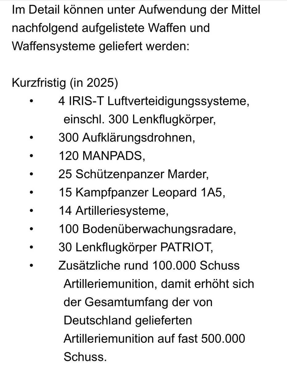 JulianRoepcke's tweet image. #Breaking:
Germany has announced a major new arms delivery to Ukraine, set to begin this year. The shipment is funded by the €3 billion package approved by the German parliament on March 21.